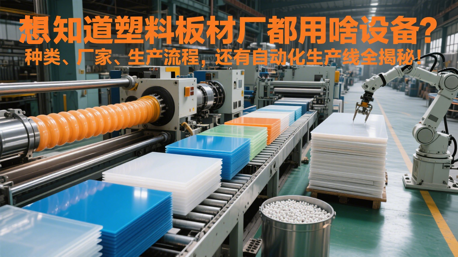 想知道塑料板材廠都用啥設(shè)備？種類、廠家、生產(chǎn)流程，還有自動(dòng)化生產(chǎn)線全揭秘！20250729.jpg