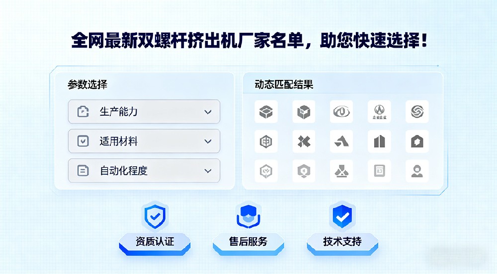 全網(wǎng)最新雙螺桿擠出機(jī)廠家名單，助您快速選擇！